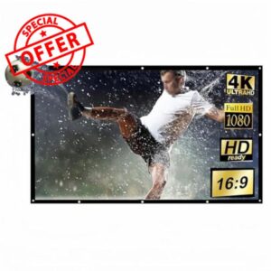 150 Inch Portable Projector Screen - 16:9 High Definition & Perfect for Home Cinema