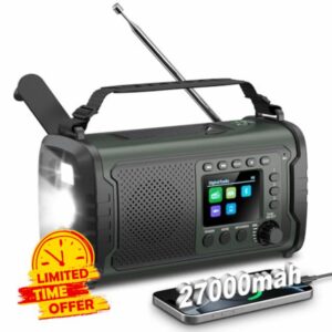 Portable DAB/FM Radio 27000mAh Emergency Radio with Solar