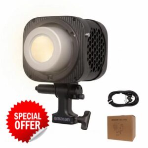 Amaran Halo 200x 200W Bi-Color COB LED Video Light | 10530 Lux @1m CRI96+ TLCI97+ | NFC App & DMX Control | Bowens Mount | Studio Livestream Video Recording