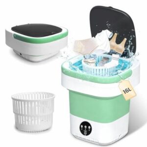 16L Mini Washing Machines with Spin Basket 3 Wash Modes Timer - Collapsible Mini Washer