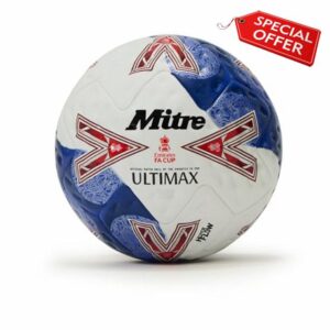 Mitre | Ultimax Pro FA Cup Football | Official Emirates FA Cup Match Ball | Hyperfoam Power Cushioning | Elite Performance Football