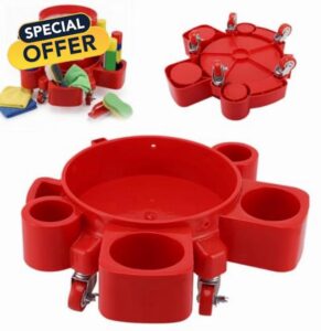 Rolling Bucket Dolly with 5 Caster Wheels 360° Rotation