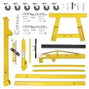 Folding Cherry Picker Engine Hoist with Lever and 6 Casters