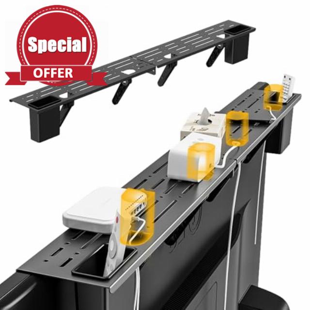 Monitor Top Storage Shelf - Space Saving Clutter Organizer