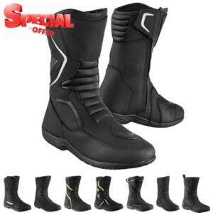 Men’s Genuine Leather Touring Motorcycle Boots CE Approved