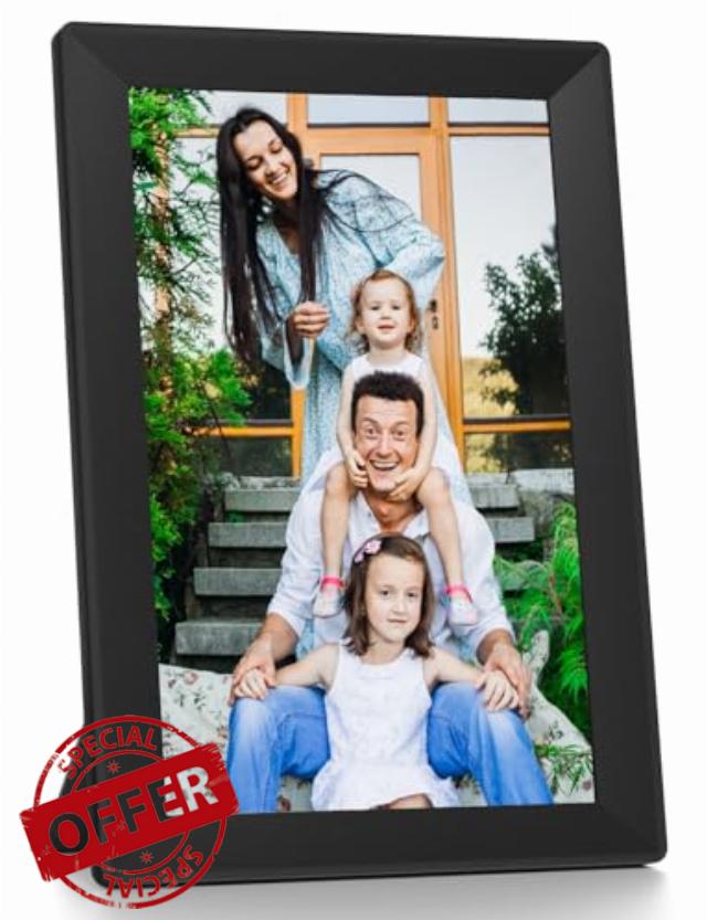 WiFi10.1" Digital Photo Frame - Smart Touch Screen Uhale Digital Photo Frame - IPS HD Display Electronic Photo Frame 16GB Memory - Send Photos and Videos