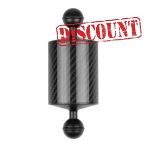 Ludom Carbon Fiber Underwater Float Arm for Ultralight Water Arm Dual 1 Inch Ball Buoyancy Floating Lighting System for Diving Tray (Black