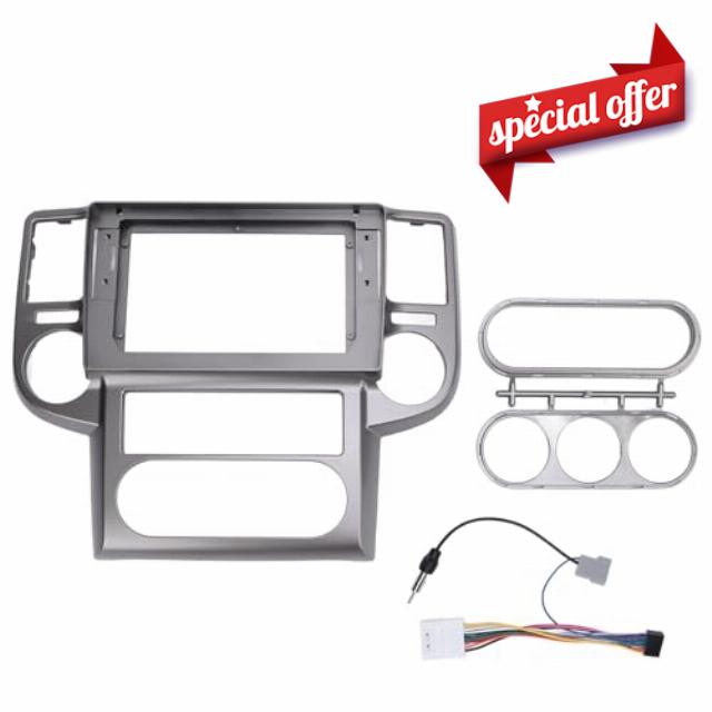10.1 Inch Radio Stereo Fascia Panel Frame Double Din Navigation Dash Bezel For X-Trail T30 2003-2007 (With power cord)