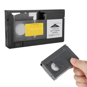 Ejoyous VHS-C Cassette Adapter Motorized VHS-C to Converter Compatible with S- and S- Cassettes for P7U CP6BKU P6U PV P1 VCA115