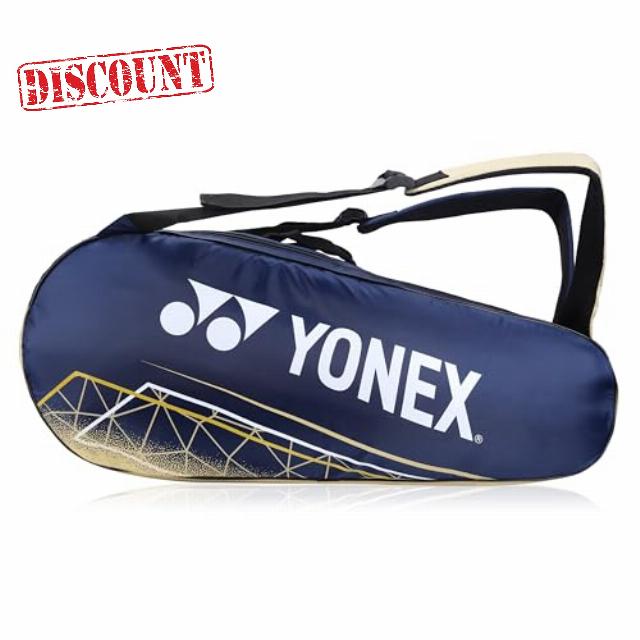 YONEX Badminton Racquet Bag ACE2 0226 BT6 | ACE2 Series Thermal Lining Compartment |Eronomic STRPS |Available as Backpack|Hand Carry |Accessories & 6 Racquet Comaprtment|Wide Shoe Packe