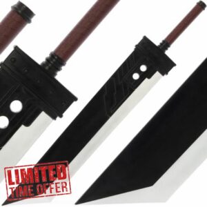 Fantasy Greatsword Foam XL Cloud Strife Buster Cosplay Prop Replica 145cm Lightweight PU Foam Costume Sword for Halloween Comic Con