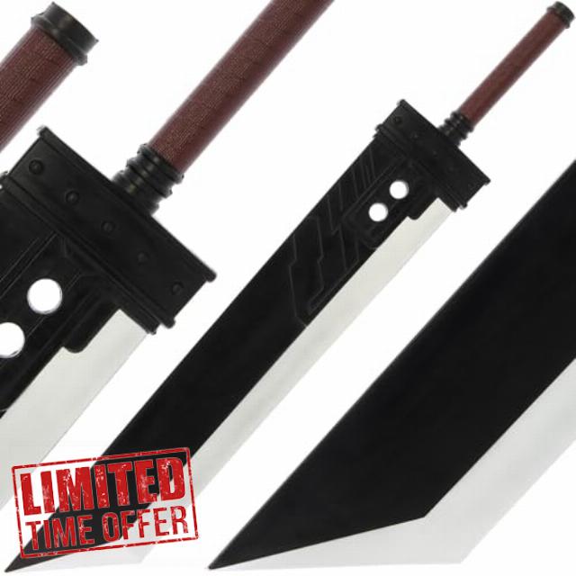Fantasy Greatsword Foam XL Cloud Strife Buster Cosplay Prop Replica 145cm Lightweight PU Foam Costume Sword for Halloween Comic Con