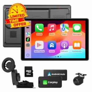 8" Wireless CarPlay Screen 4K Dual Dash Cam