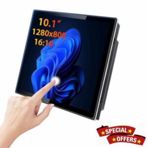 Touchscreen 10.1-Inch Waterproof Monitor 10-Point Capacitive 1280x800P with HDMI/VGA Interface