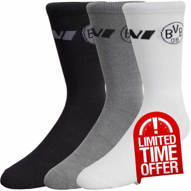 Borussia Dortmund BVB Gift Socks Set of 3