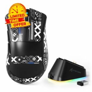 MAMBASNAKE x ATTACK SHARK V3PRO Wireless Gaming Mouse with Magnetic Charging Dock