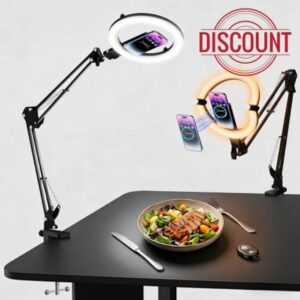 Cordless 10" Ring Light with Tripod Stand & Magnetic Phone Holder