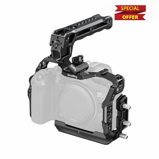 SMALLRIG R6 Mark III Camera Cage Kit for Canon R6 Mark II with Top Handle and Cable Clamp