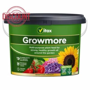Vitax Growmore General Purpose Fertiliser 10kg Tub | Fast-Acting All-Round Plant Food for Flowers