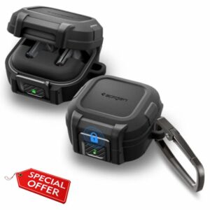 Spigen Lock Fit Case Compatible with Samsung Galaxy Buds 4 Pro/Galaxy Buds 4 (2026) - Matte Black