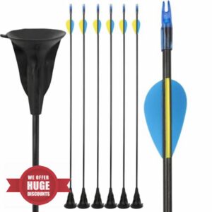 29 inch Suction Cup Arrow Archery Target Practice Arrow with Rubber Feather Safe Arrowhead for Beginners