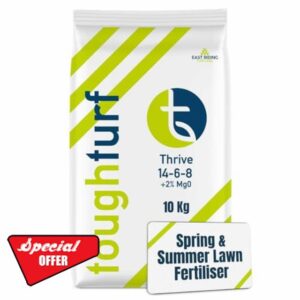 Thrive Spring/Summer Lawn Fertiliser - 10kg Bag - Premium Spring Lawn Fertiliser & Summer Lawn Feed for Greener