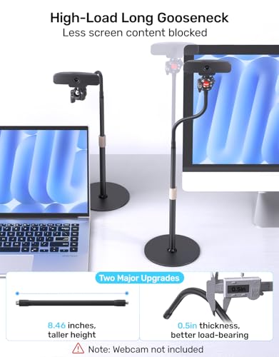 Gooseneck Arm with Phone Holder & 360° Ballhead for Desktop & Overhead Recording