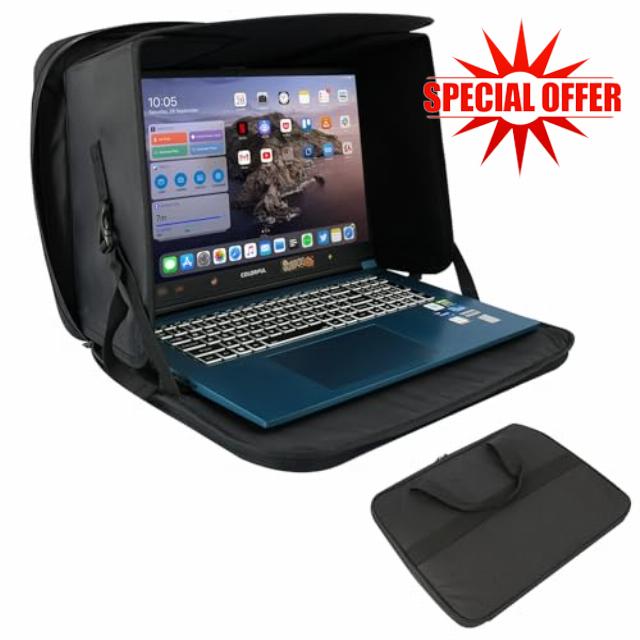 Laptop Bag with Sun Shade for Working Outside