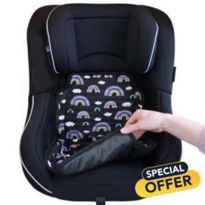 Hygge Sheets® Car Seat Protector for Potty Training | Pushchair Protection from Food and Drinks | No Leaks | Fits All Car Seats and Pushchairs 6m – 4yrs | Rainbow