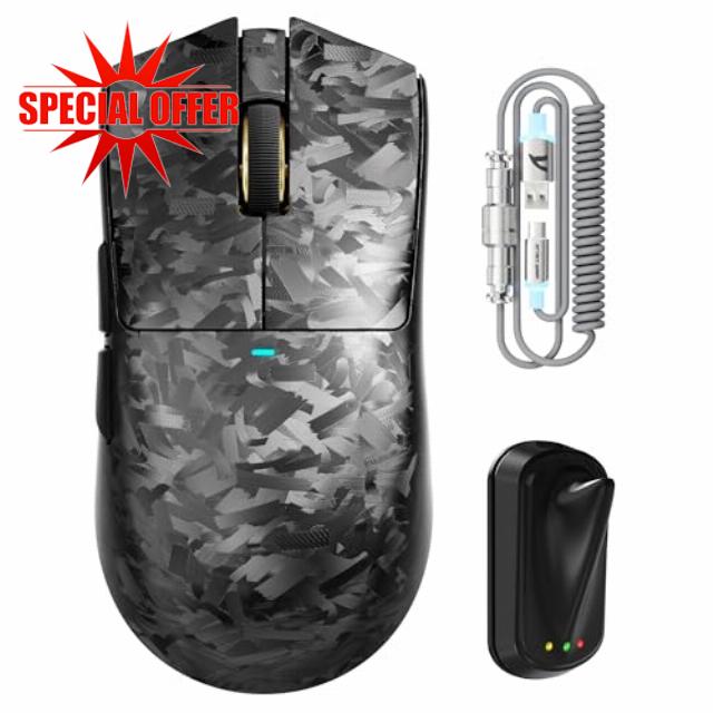 ATTACK SHARK X11 ULTRA Wireless Gaming Mouse With C06 Ultra LED Cable