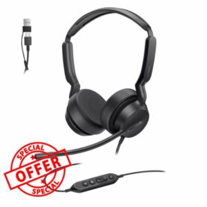Yealink UH42 Wired USB-C/A Headset with Noise Cancelling Mic for PC