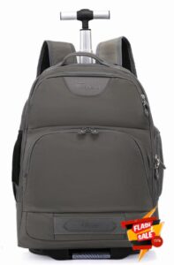 House Of Leather Convertible Rolling Laptop Backpack