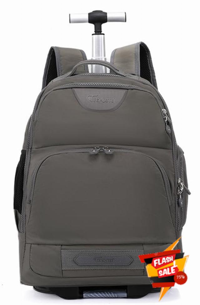 House Of Leather Convertible Rolling Laptop Backpack