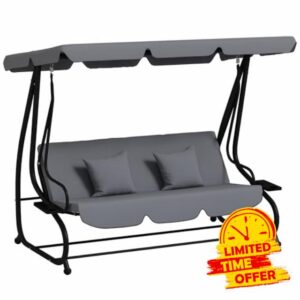 Outsunny 2-in-1 Garden Swing Seat Bed