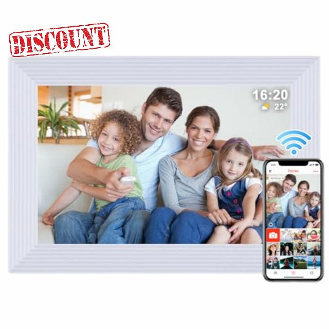 Frameo WiFi Digital Photo Frame 10.1 Inch - 1280x800 HD IPS Touch Screen Picture Frame Electronic