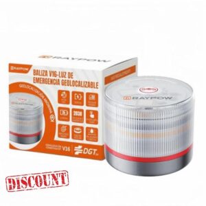 Help Flash Beacon V16 Approved DGT with Geolocation IoT Emergency Light Car Visible 1 km 360° Paid Data until 2038 Official Replacement Triangles IP54 Water and Dust Resistant (MOD-V16)