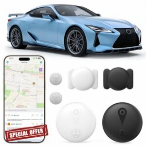 2 Pack GPS Tracker for Vehicles Work with Built-in APP (Compatible with iOS and Android)