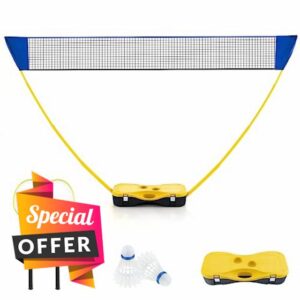 GYMAX Portable Badminton Net Set