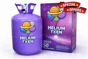 Helium JEWLLYLADY Jumbo 13L Helium Tank – Inflates Up to 50 Balloons –Portable Party Balloon Gas Cylinder with Easy Nozzle – Perfect for Birthday
