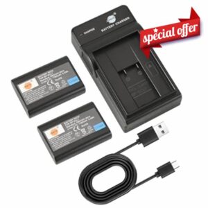 DSTE 2PCS BP-SCL1 Rechargeable Battery and USB Charger Compatible for Leica MM