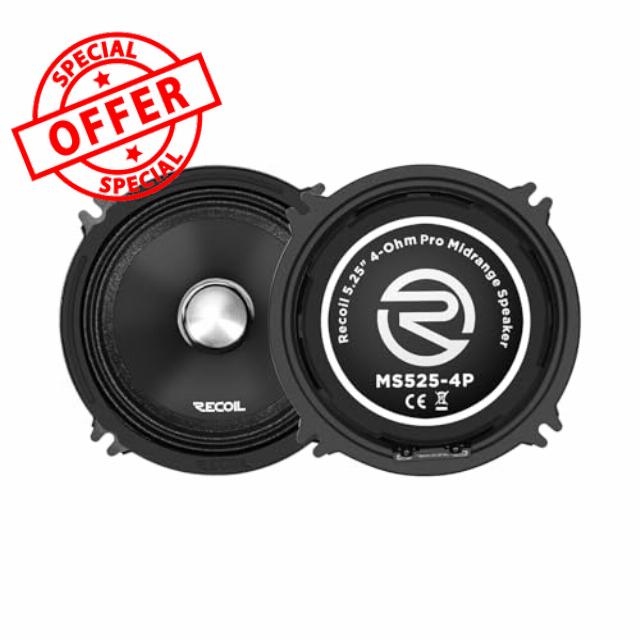 RECOIL MS525-4P 5.25-Inch Midrange Pro Audio Car Speakers