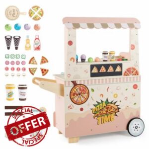 COSTWAY Kids Pizza Food Cart