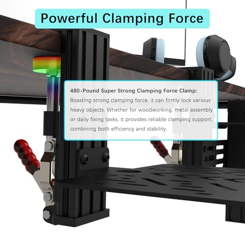 Compatible Logitech G25 G27 G29 G920 G923 Thrustmaster T248 T300RS T-GT TS-PC Black Metal Gaming Cockpit Shelf