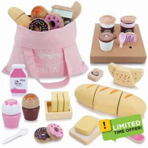 Wooden Bakery Playset Food Toys