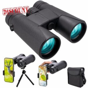 12x42 HD Binoculars for Adults with Tripod and Phone Adapter
