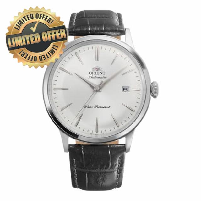 Orient Classic Bambino Classic – Men's Automatic and Manual Winding Mechanical Classic Black Leather Strap Stainless Steel Case White Dial Analogue Display – RA-AC0031S