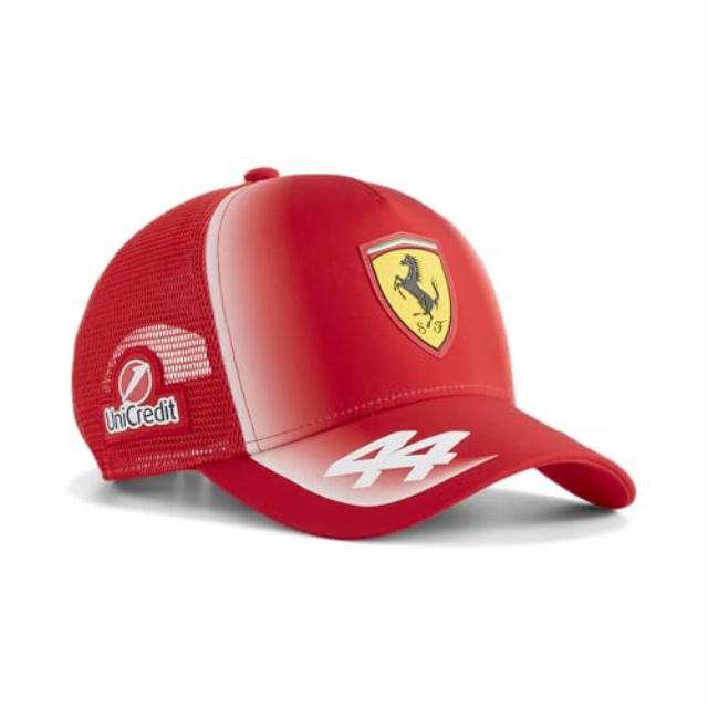 PUMA Scuderia Ferrari F1 2026 Lewis Hamilton Kids' Trucker Cap - Red - One Size Fits Mos