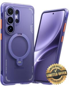 TORRAS 360° Ostand Q3 Air for Samsung S26 ultra case – Real Airbag Shockproof Protection
