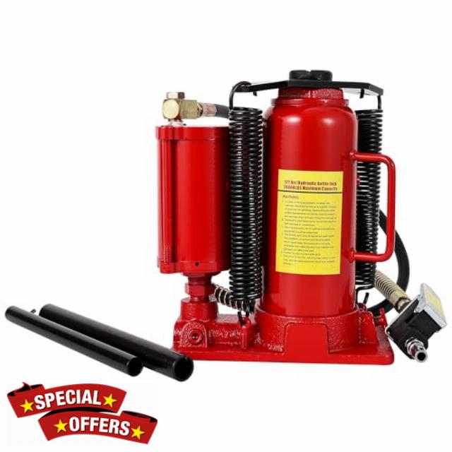 Heavy Duty Low Profile Air Hydraulic Bottle Jack – 12 Ton Capacity