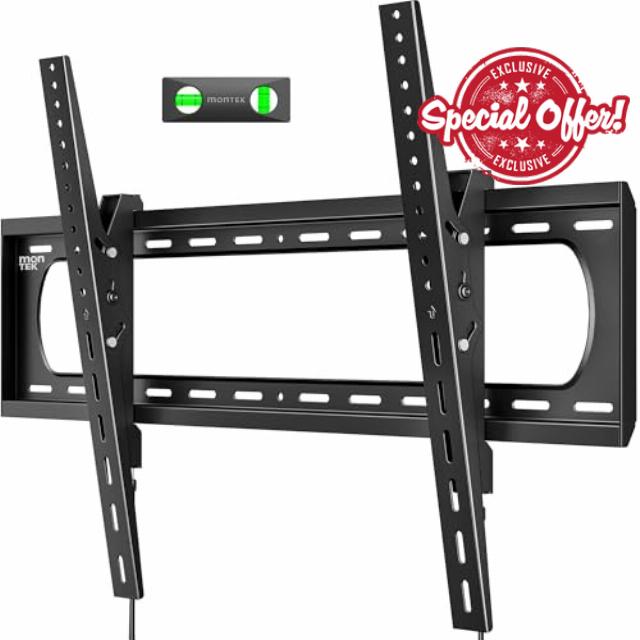 monTEK Heavy Duty Tilting TV Wall Bracket for 60–120” Large TVs up to 136kg